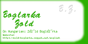 boglarka zold business card